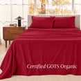 thumbnail image 3 of Bare Home Organic Flannel Sheet Set - 100% Organic Cotton - Deep Pocket - 4-Pieces - Queen, Red, 3 of 10