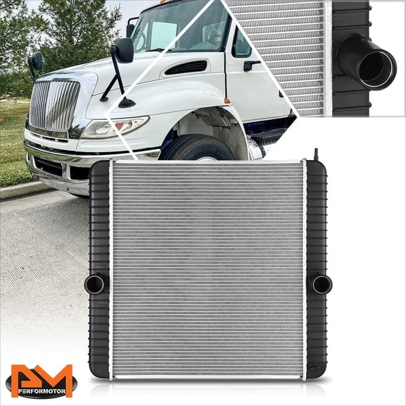 PM PERFORMOTOR for 05-07 International 4100 4300 4400 Factory Style Aluminum 2-Row Radiator