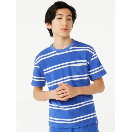 Free Assembly Boys Towel Terry T-Shirt, Sizes 4-18