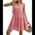 thumbnail image 1 of Vestidos de Verano para Mujer 2025, Sueltos, Informales, para Playa, Sin Mangas. Rojo M, 1 of 10