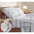 thumbnail image 4 of RUVANTI 100% Cotton Sheets – Soft Peached Percale, Lightweight & Breathable Cooling Comfort for Summer, 14″ Deep Pocket Twin Sheet Set, 3-Piece, Light Grey, 4 of 7