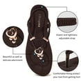 thumbnail image 5 of Ablanczoom Womens Sandals Clip toe Rhinestone Summer Flat sandal, 5 of 7