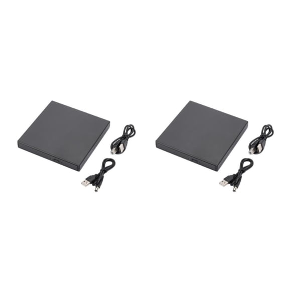 Methold Universal portátil portátil velocidad rápida unidad de CD externa reemplazo PC de escritorio reproductor de DVD extraíble lector 2Conjunto