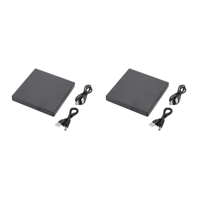 Methold Universal portátil portátil velocidad rápida unidad de CD externa reemplazo PC de escritorio reproductor de DVD extraíble lector 2Conjunto