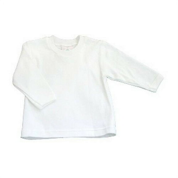 Baby Jay 100% Cotton White Long Sleeve Round Neck Long Sleeve Tee T-Shirt 333520