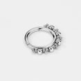 thumbnail image 3 of 316L Surgical Steel Septum Ring 16g 8mm Septum Jewelry 16 Gauge Beaded Septum Clicker Cubic Zirconia CZ Gem Clicker 5/16" Septum Daith Piercing Jewelry, 3 of 4