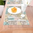 thumbnail image 5 of XMXT 1 Pcs Woven Placemats, Colorful Clover Print Stain Resistant Anti-Skid Placemat for Kitchen Table, 12 x 18 inches, 5 of 6
