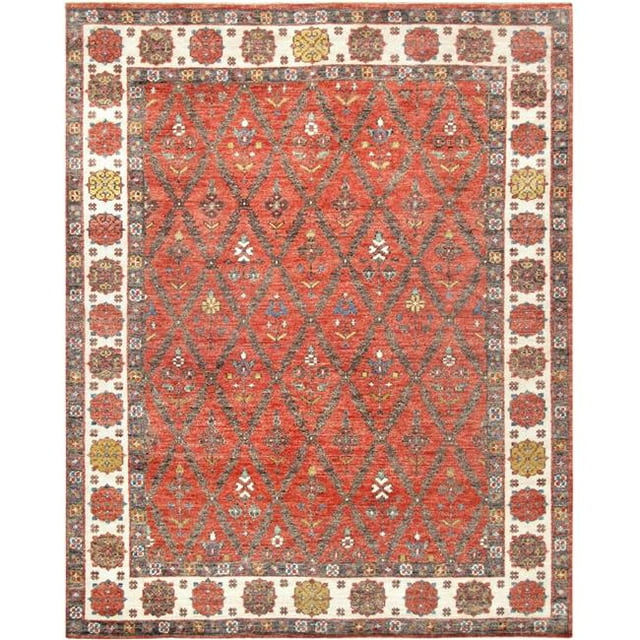 Pasargad P-76 8x10 Collection Nomade Tapis en Laine Noué à la Main - 7 Pi. 9 Po. x 9 Pi. 10 Po.