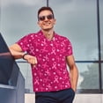 thumbnail image 4 of Balery Breast Cancer Awareness6 Camisa Polo de Hombre con Estampado, de Manga Corta y Tejido Medio, Camisa Tipo Golf Polo-Medium, 4 of 6
