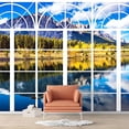 thumbnail image 2 of Idea4wall 6pcs Vies from French Window Peel and Stick Wallpaper Removable Wall Murals Large Wall Stickers for Home Decoration, 100"x24", 2 of 5