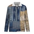 thumbnail image 5 of Styesk Chemises Hommes Mode Décontractée Col Montant Imprimé Fermeture Éclair Chandail Manches Longues Chandail en Molleton, 5 of 5