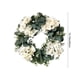 thumbnail image 3 of Corona artificial de hortensia de eucalipto 40cm – Decoración de pared para puertas con guirnaldas florales blancas, atrezzo realista para eventos primaverales, hojas exuberantes para todo tipo de, 3 of 6