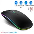 Wireless Mouse With LED Backlit USB Rechargeable