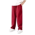 thumbnail image 6 of ZACPNCV Cargo Sweatpants for Boys Kids Cotton Elastic Waist Joggers Running Sweat Pants with Toddler Pant Red 10-11 Years, 6 of 8