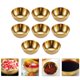 thumbnail image 5 of Juego de 8 cuencos de acero inoxidable para condimentos y platos para salsa (dorados), 5 of 8