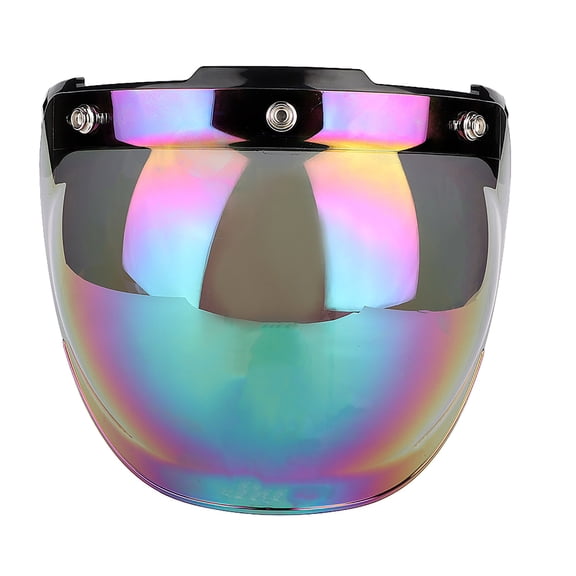 Motorcycle Helmet Lens, Visor Scratch Unisex Half Frame for Reflective Windproof UV Protection Cycling