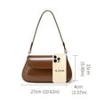 thumbnail image 2 of Fashion Women Crossbody Bag Genuine Leather Daily Shoulder Bag Ladies High Quality Underarm Saddle Bag for street shopping, 2 of 2