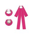 thumbnail image 3 of INSPIRE CHIC Women's Bow Brooches Pre-Tied Ribbon Brooch Pin Bow Tie Rose Red, 3 of 4