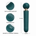thumbnail image 4 of Powerful head, personal stick style telescopic massager, quiet handheld electric back massager with 10 vibration modes, quiet waterproof - USB charging wireless massager accessory, 4 of 12