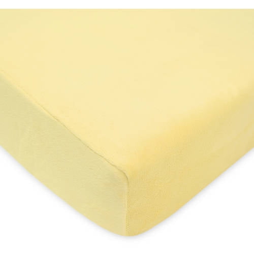yellow fitted crib sheet