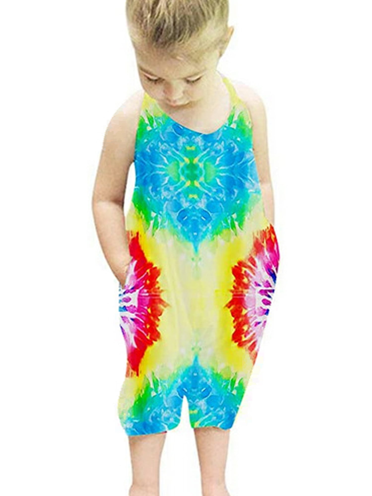 tie dye halter jumpsuit