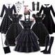 thumbnail image 2 of Disfraz de Halloween para niñas, Vestido de Cosplay para eventos negros, ropa de fiesta de noche para niños, Vestido gótico de moda, 2 of 5