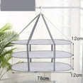 thumbnail image 4 of 3-Tier Folding Mesh Clothes Hanging Dryer, Sweater Drying Rack, Large Laundry Drying Rack, Lay fold Flat Dry Hanger, Mesh Clothes Hanging Dryer - XL(3Tier), 4 of 9