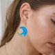 thumbnail image 4 of 1 par de pendientes para mujer, diseño asimétrico, joyería útil para niñas, novedosos, exquisitos, multifuncionales, útiles para los Ropa, zapatos y accesorios Miscelánea luna degradada Sonducket AP009007-18B, 4 of 6