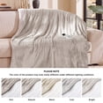 thumbnail image 3 of U by Bedsure Electric Heated Blanket Queen Size 84" x 90" with Preheat Function, Soft Flannel Natural, Fast Heating with 6 Time Settings (Up to 10H) & 6 Heat Settings,Gifts for Grandma, 3 of 10