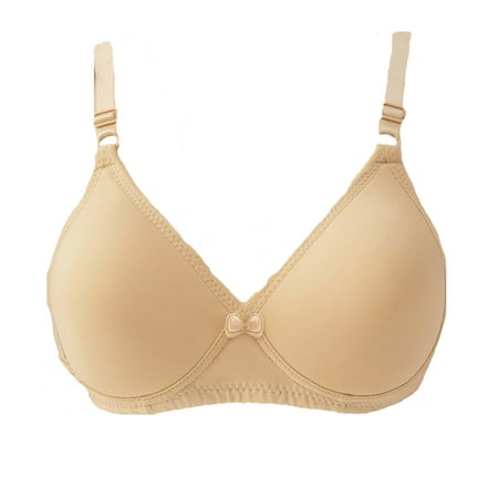 2023 Summer Savings Clearance! Bras for Women WJSXC Woman's Printing  Gathered Together Daily Bra Underwear No Rims Beige M