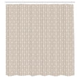 thumbnail image 2 of Ambesonne Floral Shower Curtain, Swirls Flowers and Strokes, 69"Wx84"L, Dark Eggshell Eggshell, 2 of 4