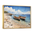 thumbnail image 2 of Designart "England Coastal Serenityengland horizon I" Nautical & Beach Floater Framed Wall Decor, 2 of 7