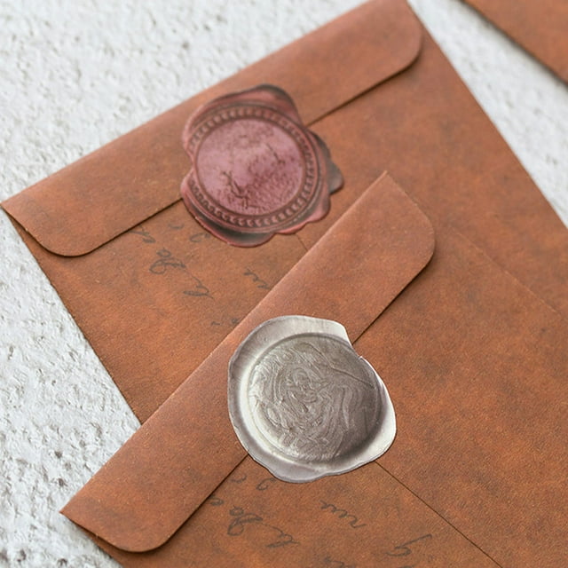 CTIRCHIU 100 Pcs Small Kraft Envelopes Document Envelope for Storage Light Brown Retro