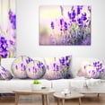 thumbnail image 4 of Designart Purple Lavender Field - Floral Photography Throw Pillow - 16x16, 4 of 5