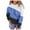 Blue, variant on Womens Hoodies Fall Loose Fit Hooded Long Sleeve Cap Cold Shoulder Drawstring Solid Color Hoodie Cotton Hoodies(Pink,S)