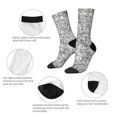thumbnail image 4 of Honeii Silver Glitter Print Adult Socks,Crew Socks,Casual Calf Socks,Daily Wear Socks for Men & Women, Perfect for Sports, Casual and Everyday Use, 4 of 6