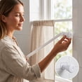 thumbnail image 4 of Adjustable Tension Rod 15-27 IN, No Drill White Spring Loaded Curtain Rod, Multi-Purpose Extendable Tension Rod for Window Curtains, Closet, Bathroom, Cabinet Organizer, 4 of 7