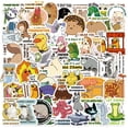 thumbnail image 1 of Stickers Animal Motivation, 50 unidades, papel de vinilo impermeable, 1 of 2