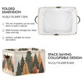 thumbnail image 2 of Yayeee Canvas Storage Basket with Handles for Shelves Fabric Bins Closet Organizer, Brown Christmas Trees, 2 of 8