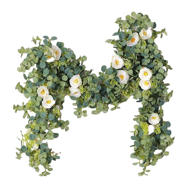 Birdeem 2M Artificial Green Plant Party Decoration Simulation Flower Thanksgiving Christmas Encryption with Fruit Simulation Rose