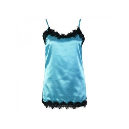 VICOODA Women's Sexy Summer Lace-Trimmed Satin Camisole Halter Tank Tops