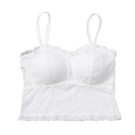 

Velocity Women Tank Tops Lace Vest Cami Crop Tops Bra Lingerie Underwear Tops