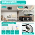 thumbnail image 6 of Anqidi 18” Rustic Black Metal Ceiling Fan with Light Kit and Remote Control, 6 of 12