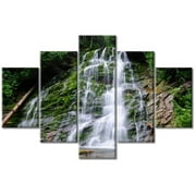 TISHIRON 5PCS Framed Natural Scenery Theme Canvas Wall Art Set,50"x24" National Park Waterfall Wall Canvas Art Decor