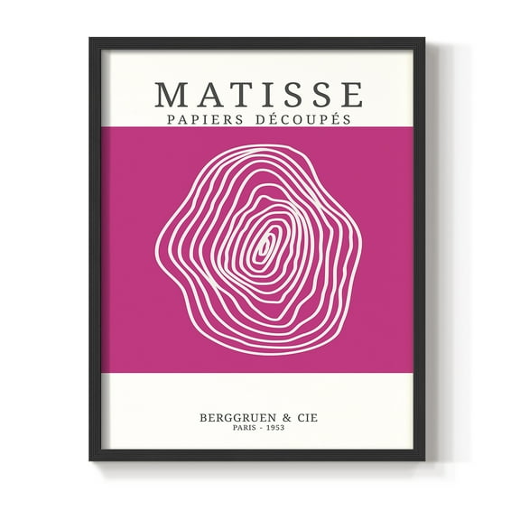 Matisse CDXXIII in Black Solid Wood Framed Print No Nail Hanging