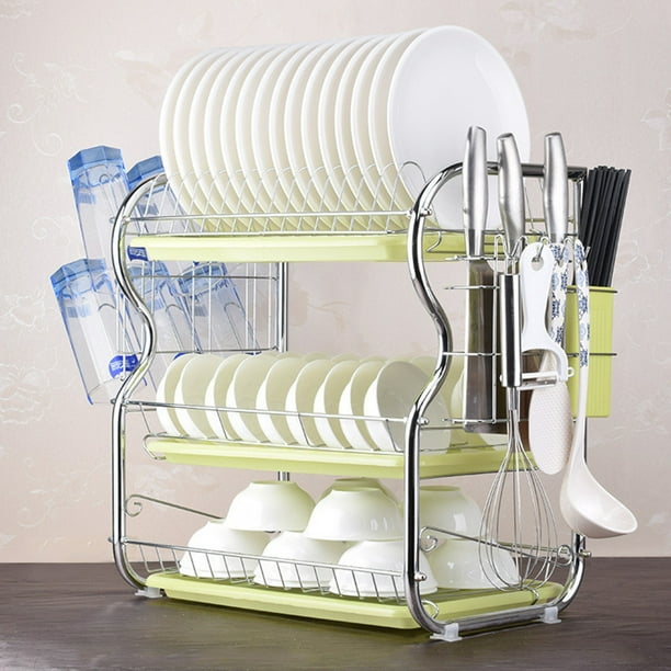 Actops 3 Tier Dish Drying Rack Kitchen Stand Shelf Drainer Organizer Us Stock Walmart Com Walmart Com