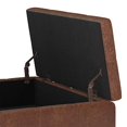 thumbnail image 5 of SIMPLIHOME Dover 36 inch Wide Square Coffee Table Lift Top Storage Ottoman, Cocktail Footrest Stool in Upholstered Distressed Saddle Brown Tufted Faux Leather for the Living Room, Contemporary, 5 of 5