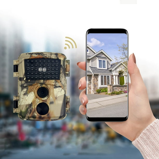 Cámara de caza y rastreo con visión nocturna, fotos de 12 MP, video MP4 HD de 1080P, para rastreo de vida silvestre y seguridad del hogar, modelo de foto y video, foto digital