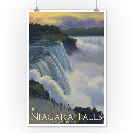 Niagara Falls New York Lantern Press Artwork 9x12 Art Print