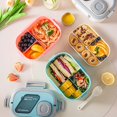 thumbnail image 3 of WIFKLSIIPG 2PCS Convenient Insulated Lunch Box Oval Fresh Keeping Lunch Box Double Layer Household Adult Bento Box Ccan Be Microwaved(White), 3 of 4